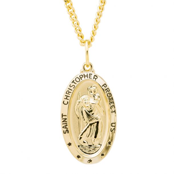 Gold oval st new arrivals christopher necklace