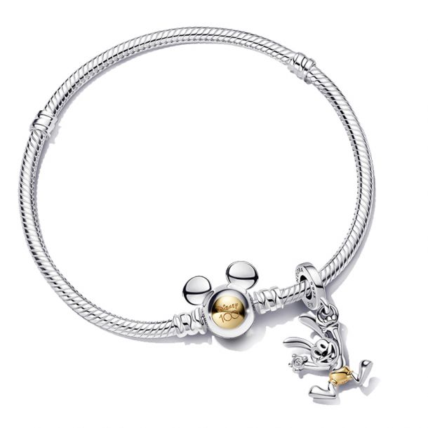 Pandora Disney 100 Anniversary Charm and Bracelet Set 7.5 Inches REEDS Jewelers