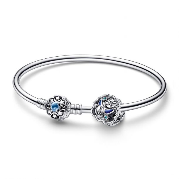 Pandora Disney Aladdin and Jasmine Charm and Bangle Set 7.5 Inches REEDS Jewelers