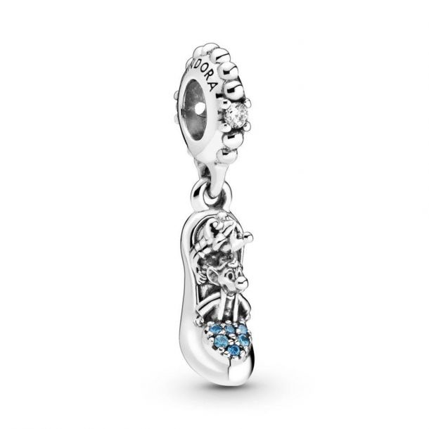 Pandora Disney Cinderella Glass Slipper Mice Dangle Charm