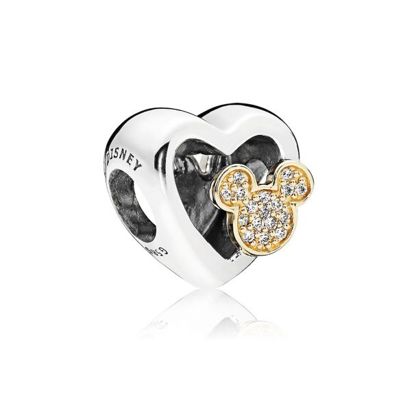 PANDORA Disney Mickey Minnie Love Icons Charm Red Clear Cubic Zirconia