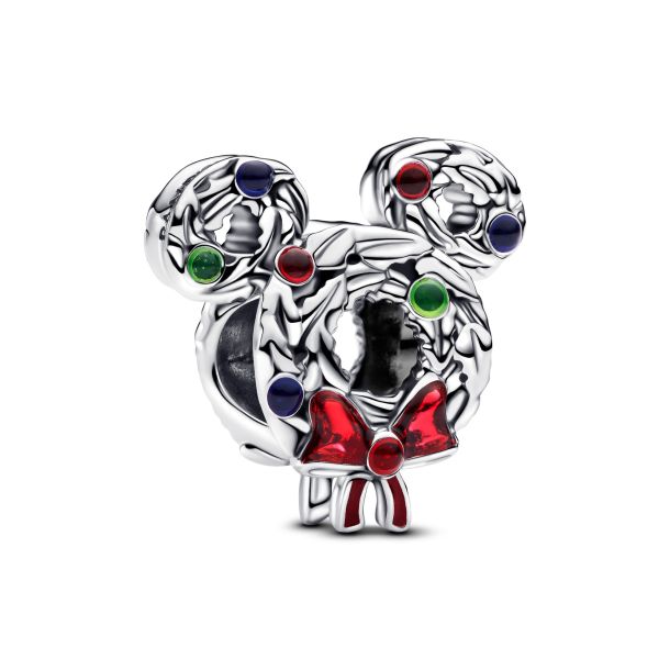 Pandora Disney Mickey Mouse Christmas Wreath Charm REEDS Jewelers