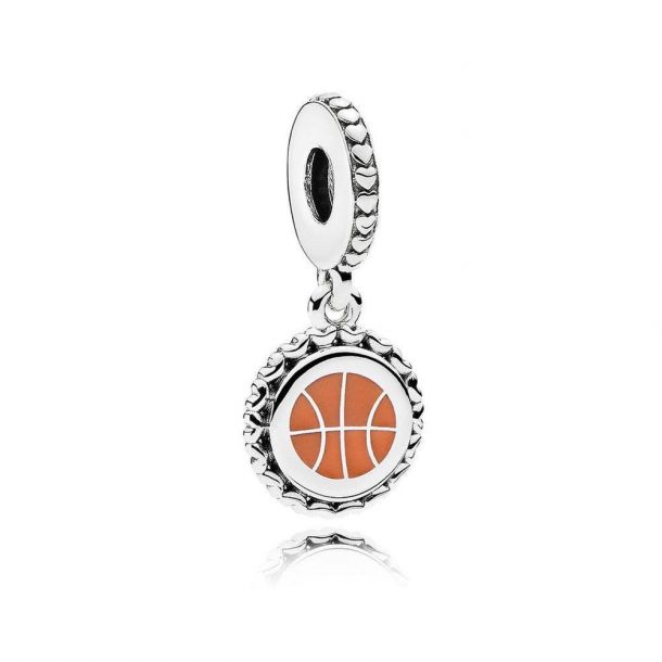 PANDORA Basketball Dangle Charm Mixed Enamel