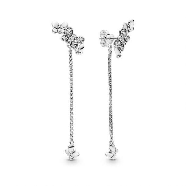 Pandora Bedazzling Butterflies Earrings Clear Cubic Zirconia REEDS Jewelers