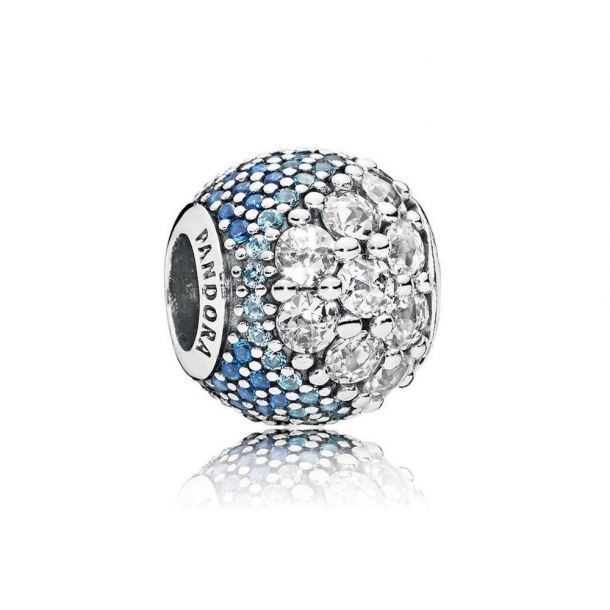 Pandora Blue Enchanted Pave Charm Blue Clear Cubic Zirconia REEDS Jewelers