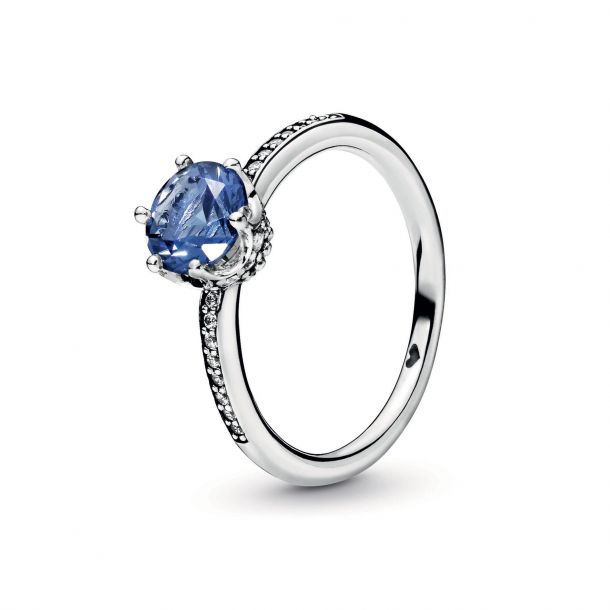 Pandora blue hot sale crown ring