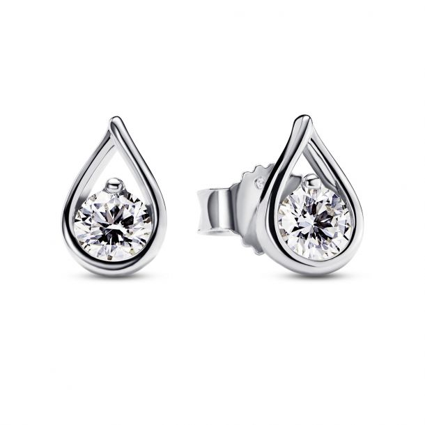 Women's Round Crystal Stud Earring - A New Day™ Silver : Target