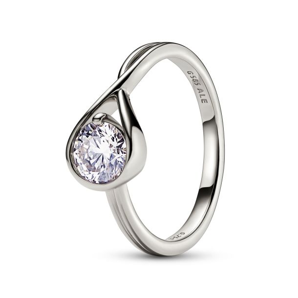 Pandora Brilliance 0.75ct Lab Grown Diamond White Gold Ring REEDS Jewelers