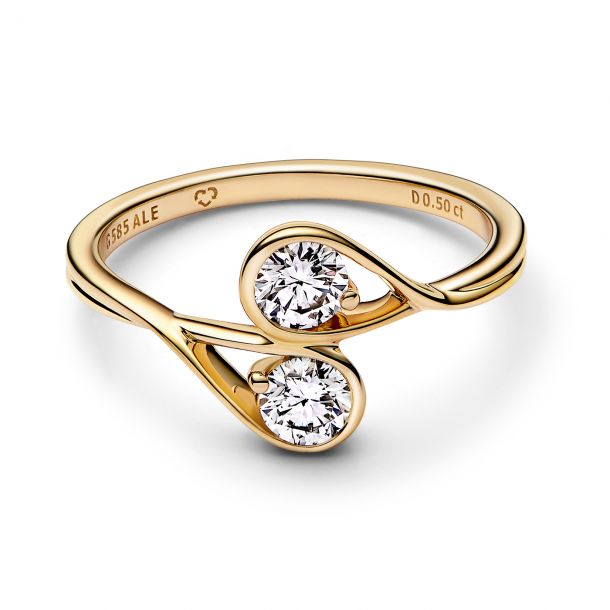 Pandora Infinite Lab-Grown Diamond Ring 2.00 Carat tw 14K White Gold - 14K White Gold / Clear - Sz. 49