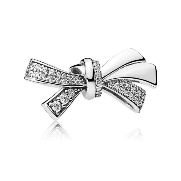 Brilliant bow charm pandora deals