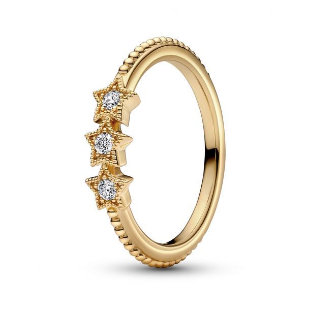 Pandora Celestial Stars Ring Gold Plated REEDS Jewelers