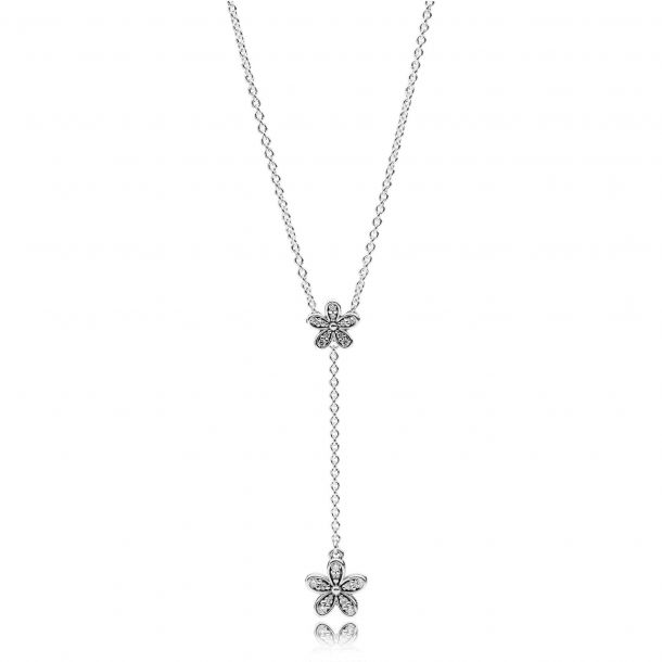 Pandora Dazzling Daisies Necklace Clear Cubic Zirconia REEDS Jewelers