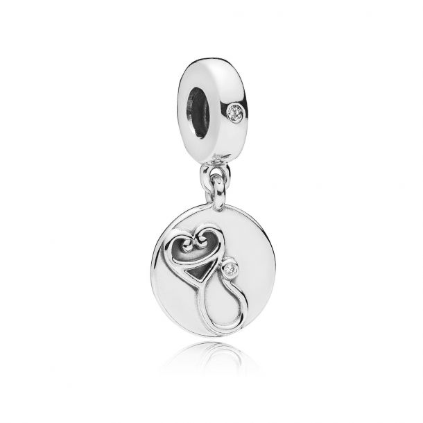 Pandora Dazzling Stethoscope Dangle Charm Clear Cubic Zirconia