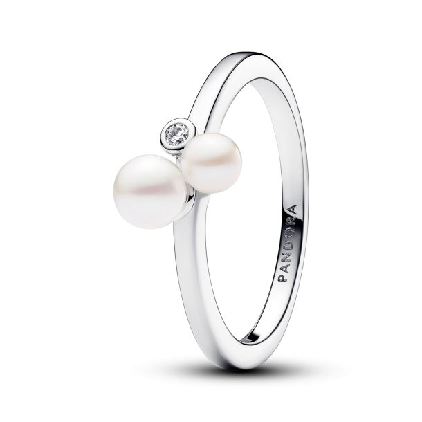 Pandora Duo Treated Freshwater Cultured Pearls Ring Size 4.5