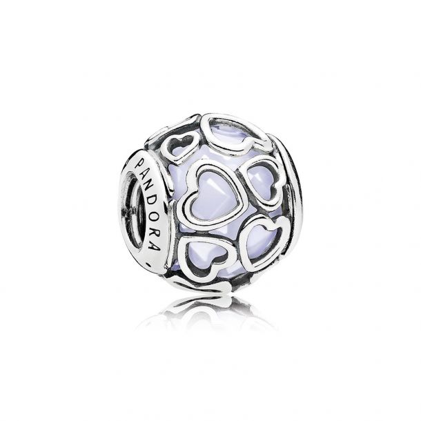 Pandora blue encased in love charm on sale