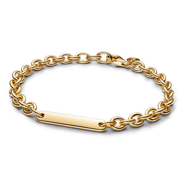 engravable bar link bracelet