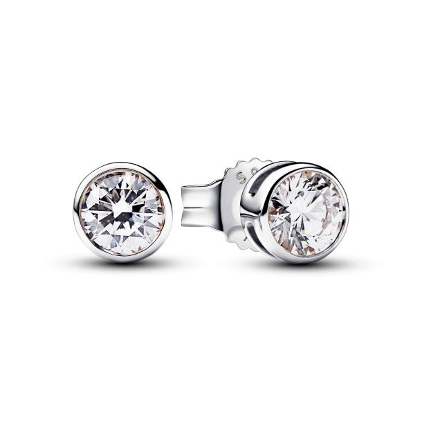 Diamond Essential Stud Earrings in Sterling Silver and Diamond