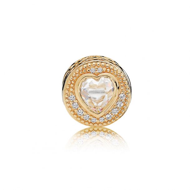 Om toevlucht te zoeken Archeoloog Ervaren persoon PANDORA ESSENCE COLLECTION Love Charm, 14k Yellow Gold & Clear Cubic  Zirconia | REEDS Jewelers