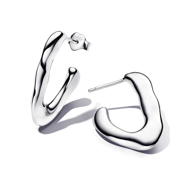 Pandora Essence Organically V shaped Open Hoop Earrings REEDS Jewelers