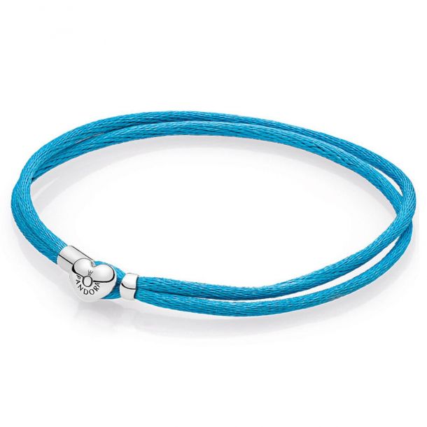 PANDORA Fabric Cord Bracelet Turquoise