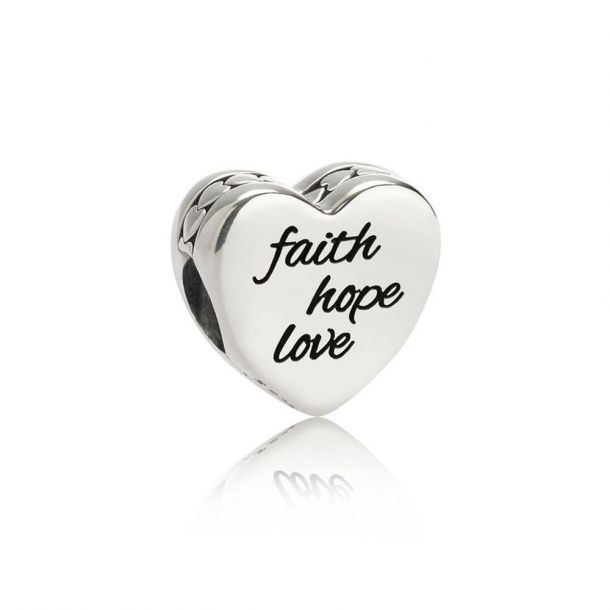 PANDORA Faith Hope Love Charm