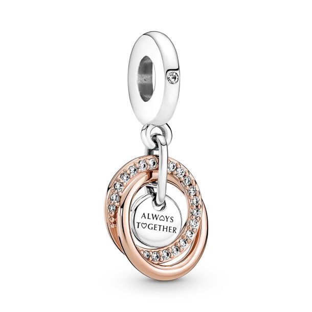 Rose gold family pandora charm clearance
