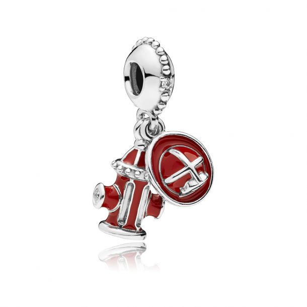Pandora Firefighter Essentials Dangle Charm Clear Cubic Zirconia and Mixed Enamel