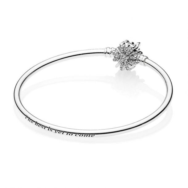 PANDORA Fireworks Limited Edition Sterling Silver Bangle Bracelet REEDS Jewelers