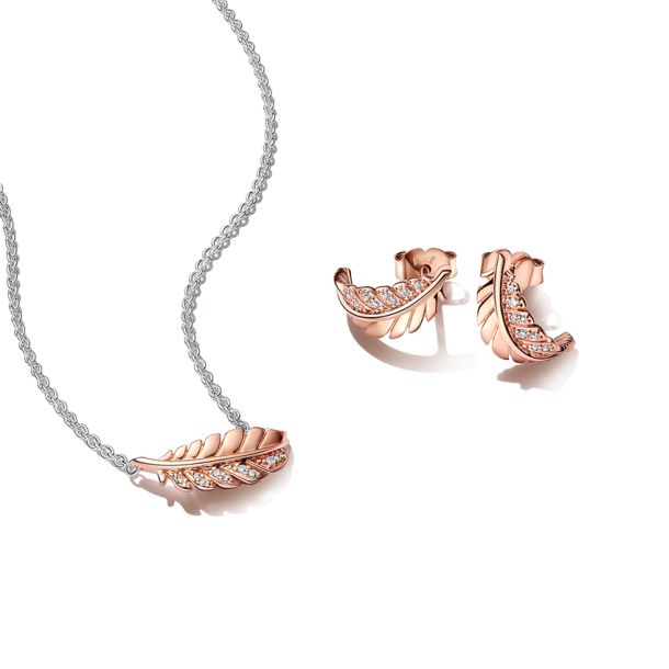 Pandora rose necklace set shop