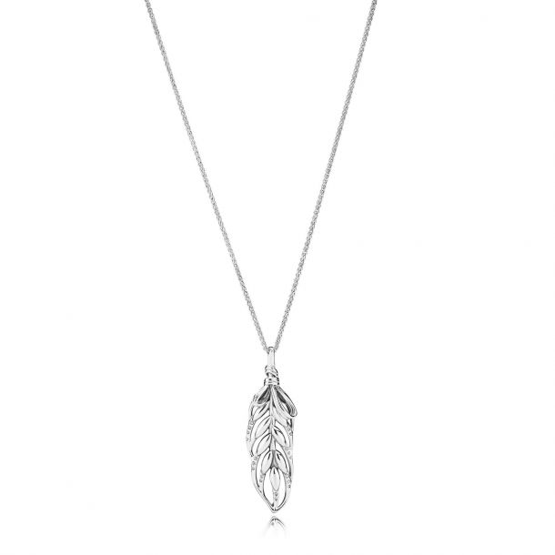 Pandora Floating Grains Necklace Clear Cubic Zirconia REEDS Jewelers