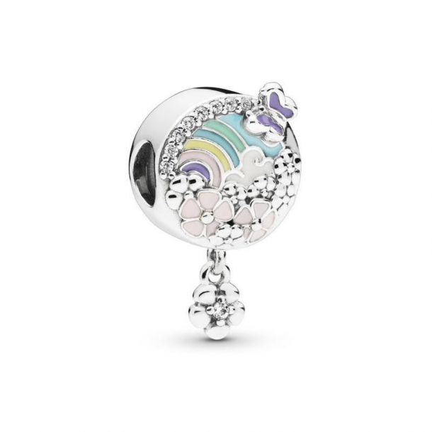 Pandora Flower Color Story Charm Mixed Enamel Clear Cubic Zirconia