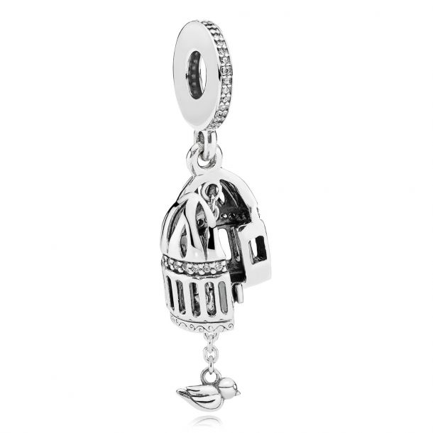 Pandora Free as a Bird Dangle Charm Clear Cubic Zirconia REEDS