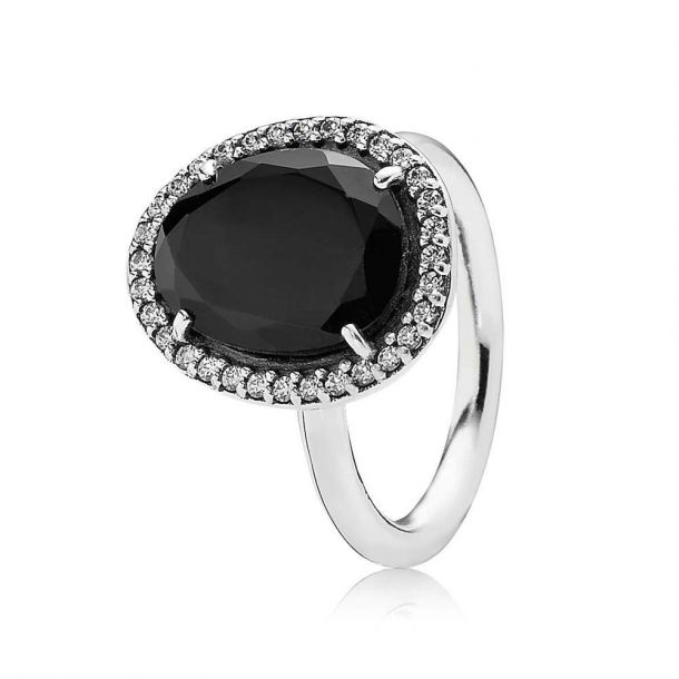 Pandora crown outlet ring black stones