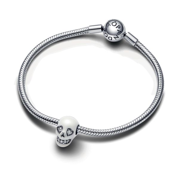 Pandora Glow In The Dark Sparkling Skull Halloween Charm