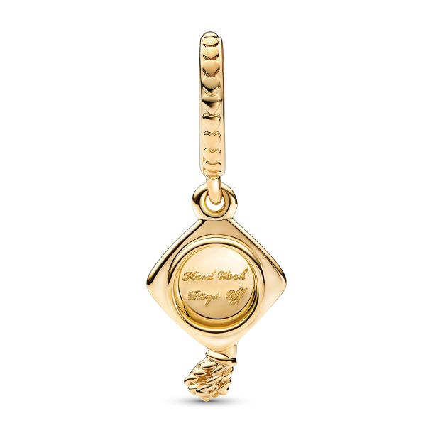 Pandora Graduation Cap Dangle Charm Gold Plated