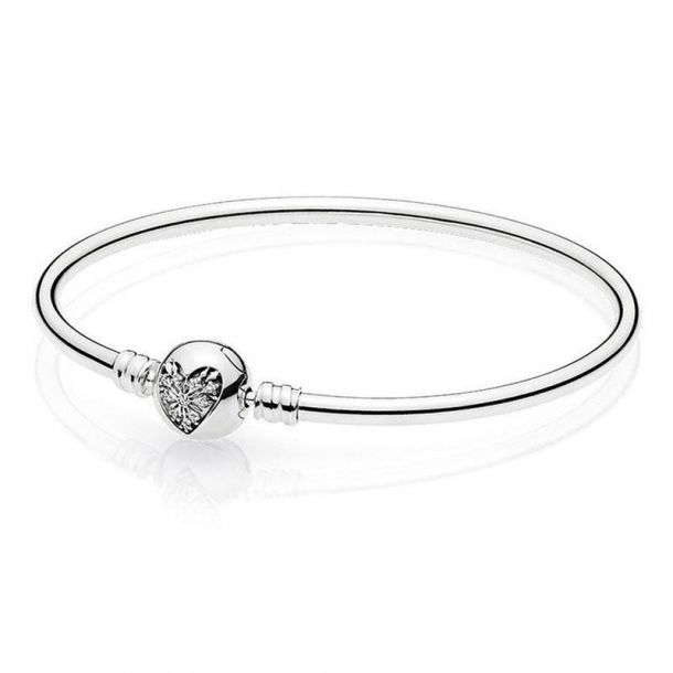 Perfervid Allergisk Frigøre PANDORA Heart of Winter Limited Edition Bangle Bracelet, Clear Cubic  Zirconia | REEDS Jewelers