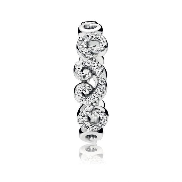 Pandora Heart Swirls Ring Clear Cubic Zirconia REEDS Jewelers