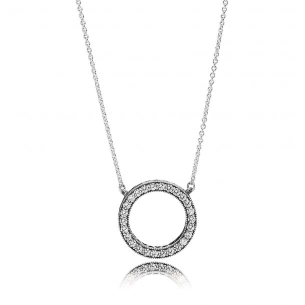 manifestation butik Strømcelle Pandora Hearts of Pandora Necklace, Clear CZ, 17.7 in | REEDS Jewelers