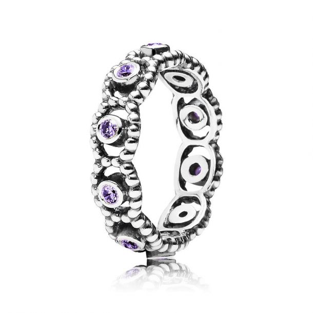 PANDORA Her Majesty Purple CZ Ring REEDS Jewelers