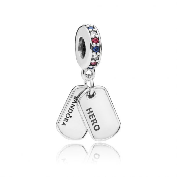 Pandora dog tag charm 2025