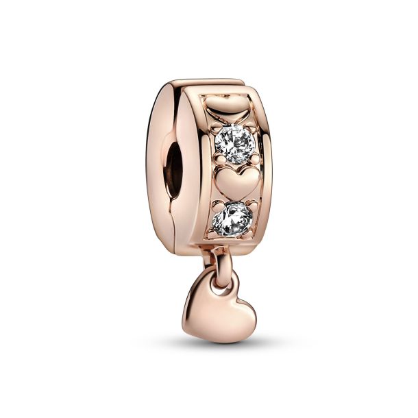Rose gold pandora clip hotsell