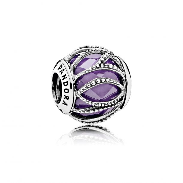 Pandora Intertwining Radiance Charm Purple and Clear Cubic Zirconia