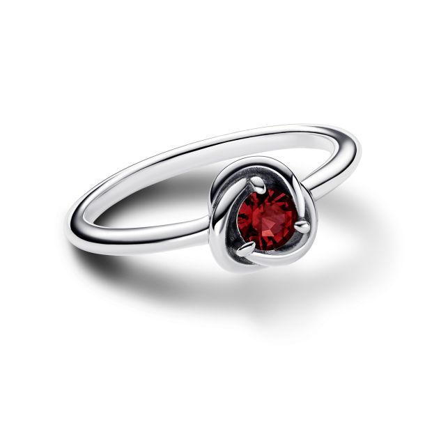 Pandora July True Red Eternity Circle Ring