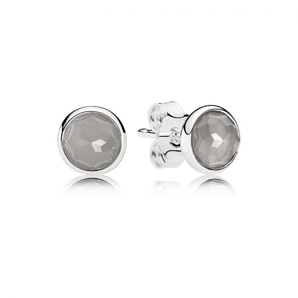 Pandora June Droplets Earrings Grey Moonstone REEDS Jewelers