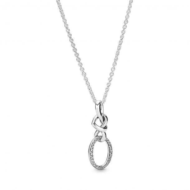 Knotted heart store necklace pandora
