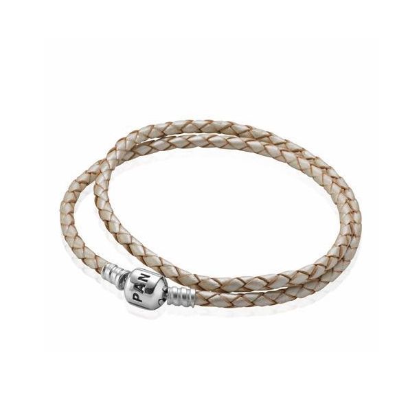 Pandora double braided leather bracelet new arrivals
