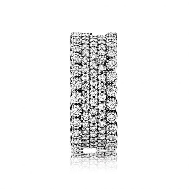 Pandora Lavish Sparkle Ring Clear Cubic Zirconia Size 7.5 REEDS Jewelers