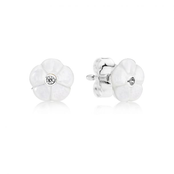 Pandora pearl shop earrings stud
