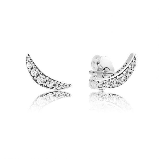 Pandora Lunar Light Stud Earrings Clear Cubic Zirconia REEDS Jewelers