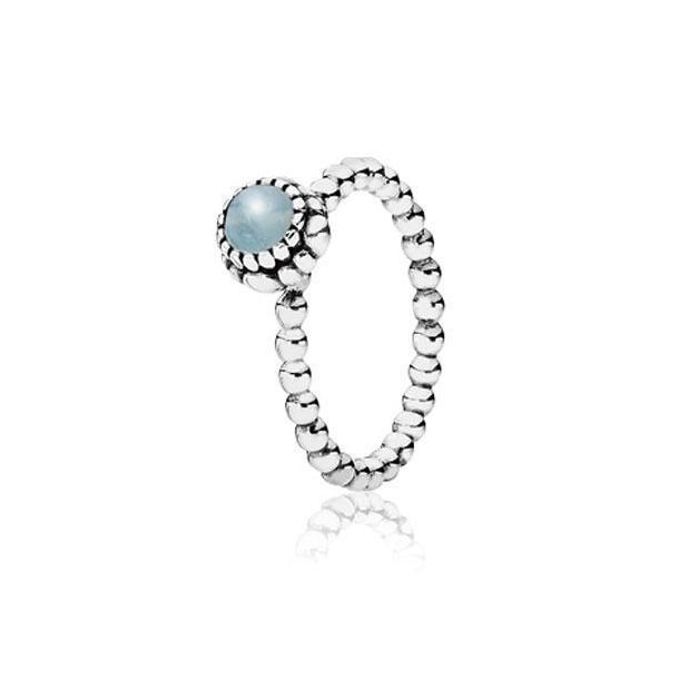 PANDORA March Birthday Blooms Ring